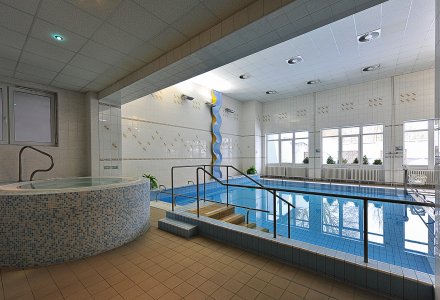 Schwimmbecken und Whirlpool im Hotel Akademik Behounek in St. Joachimsthal