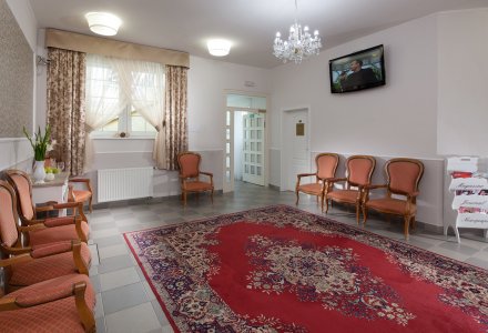 Wartebereich der Kurabteilung im Kurhotel Imperial in Franzensbad
