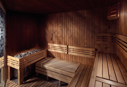 Finnische Sauna im Villa Smetana Spa Hotel in Karlsbad © Jiri Lizler, jirilizler.com