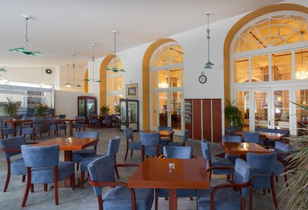 Café im Hotel Radium Palace in St. Joachimsthal