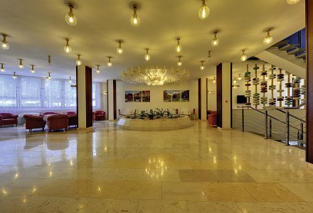 Lobby im 2. Obergeschoss im Kurkomplex Curie in St. St. Joachimsthal