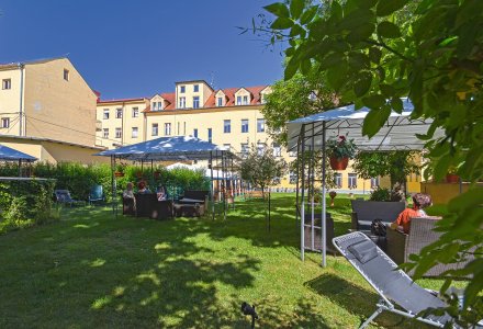 Garten im Kurhotel Dr. Adler in Franzensbad