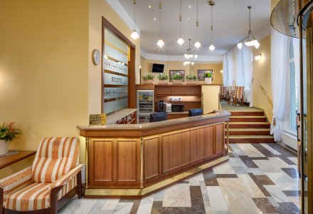 Rezeption im Ensana Health Spa Hotel Svoboda in Marienbad © Jan Prerovsky